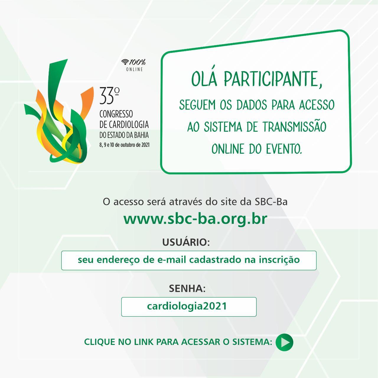 33º Congresso de Cardiologia do estado da Bahia